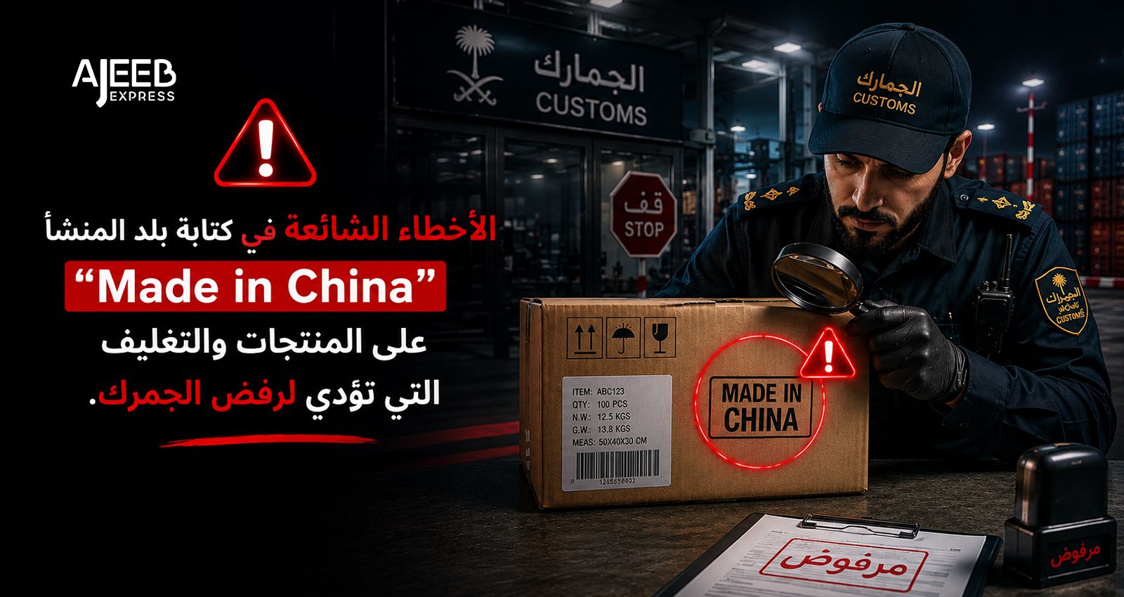 Blog فحص علامة Made in China وبلد المنشأ على كرتون منتج قبل التخليص الجمركي في السعودية
