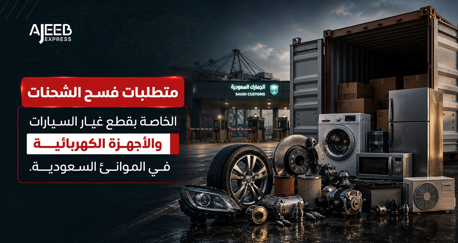 Blog متطلبات فسح شحنات قطع غيار السيارات والأجهزة الكهربائية المستوردة في الموانئ السعودية
